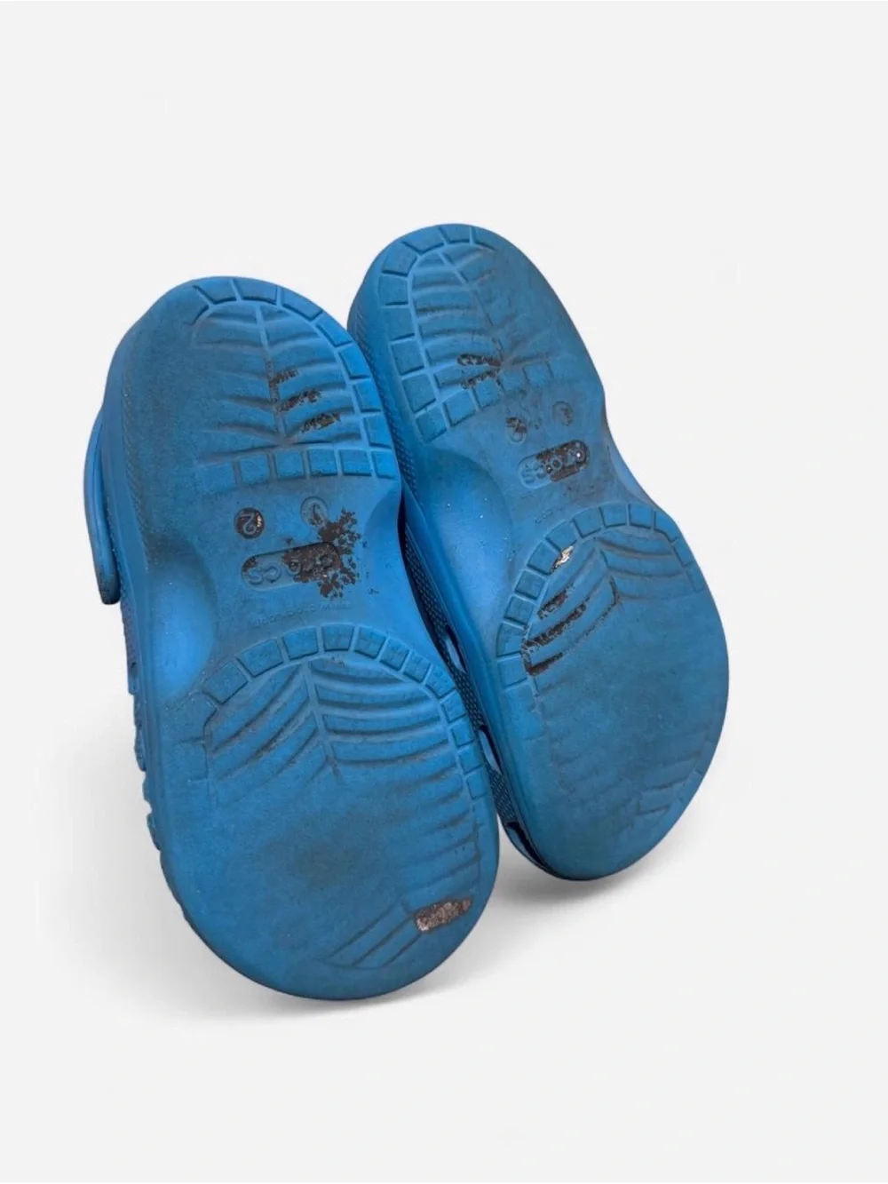 CROCS Kids Lightweight Blue Clogs with Heel Strap